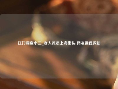 江门调查小三_老人流浪上海街头 网友远程救助