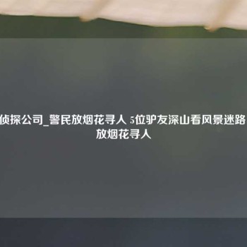 江门正规侦探公司_警民放烟花寻人 5位驴友深山看风景迷路 警民沿路放烟花寻人